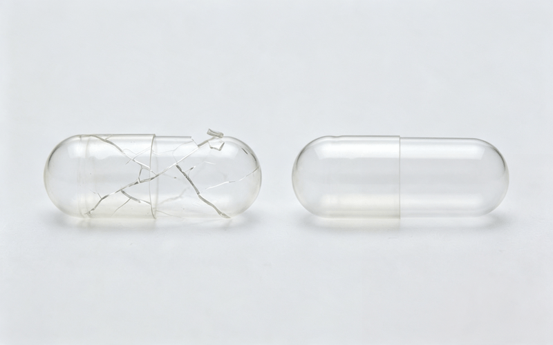Capsule shell defects humidity range chart gelatin versus plant capsules