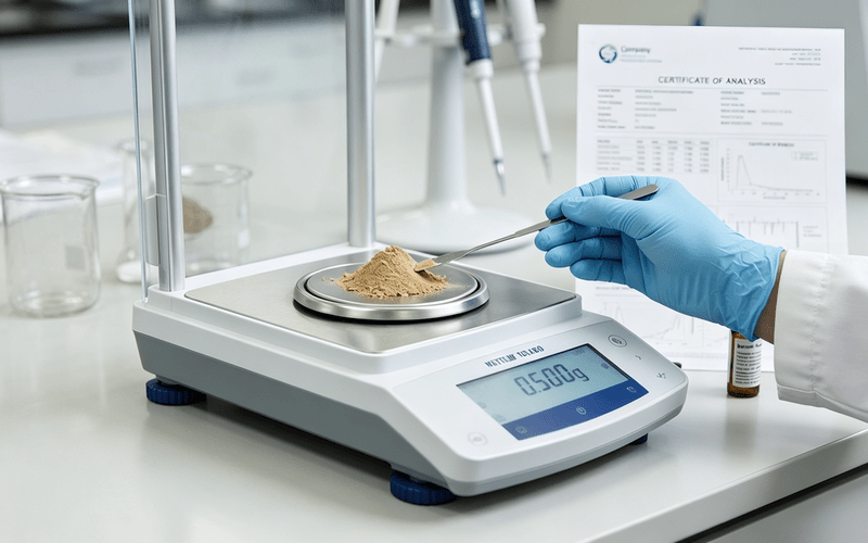 botanical extract CoA purity testing