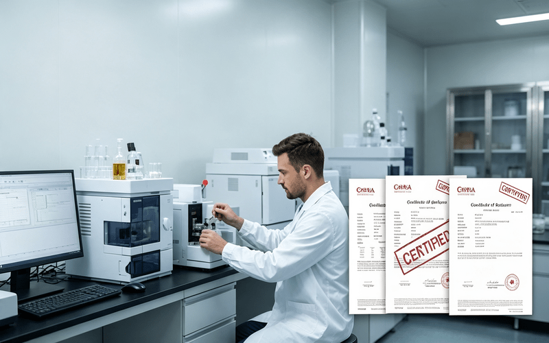 China ingredient supplier CoA lab testing
