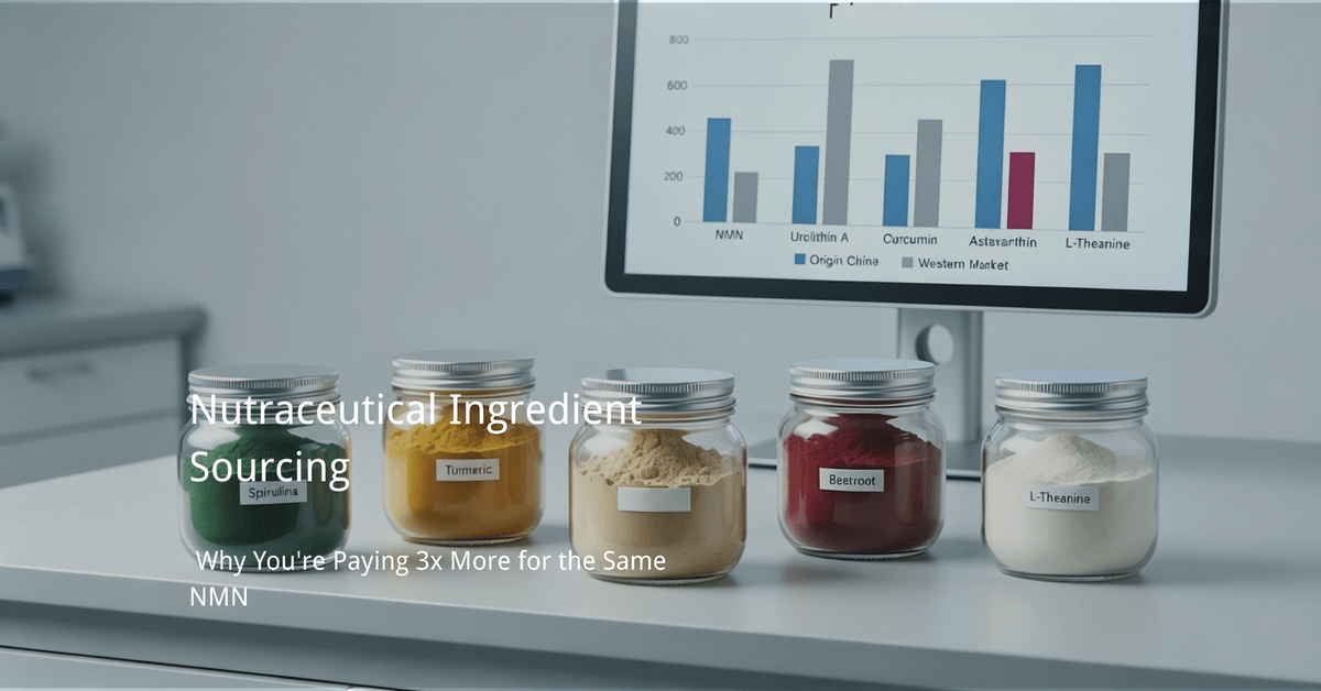 Nutraceutical ingredient sourcing from China cost comparison cover image