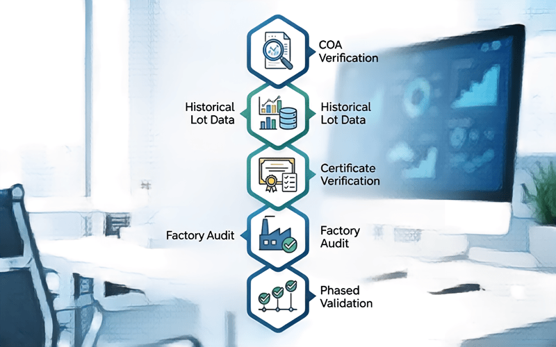 Nutraceutical ingredient sourcing supplier vetting checklist
