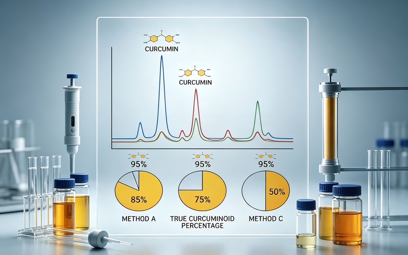 Pharmacopoeia compliance HPLC method comparison for curcumin testing