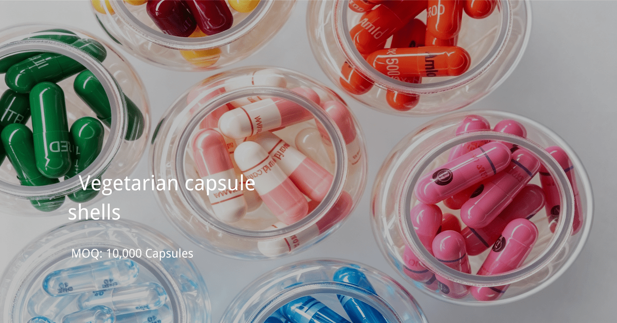 Vegetarian capsule shells made from HPMC and pullulan