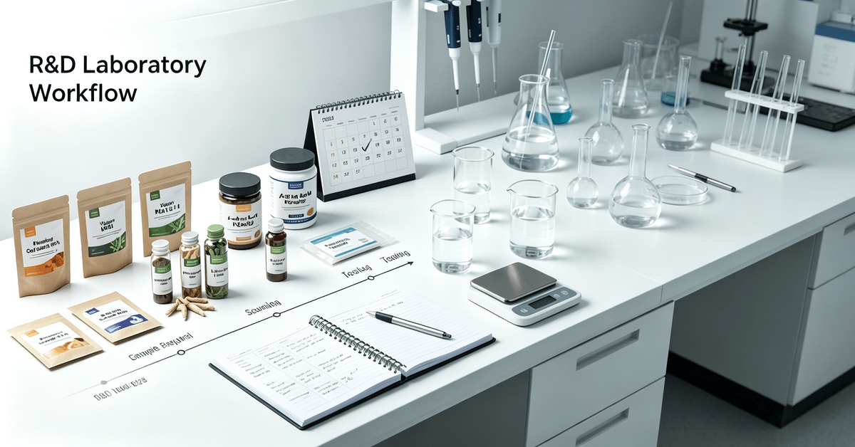 fast ingredient sampling for supplement R&D