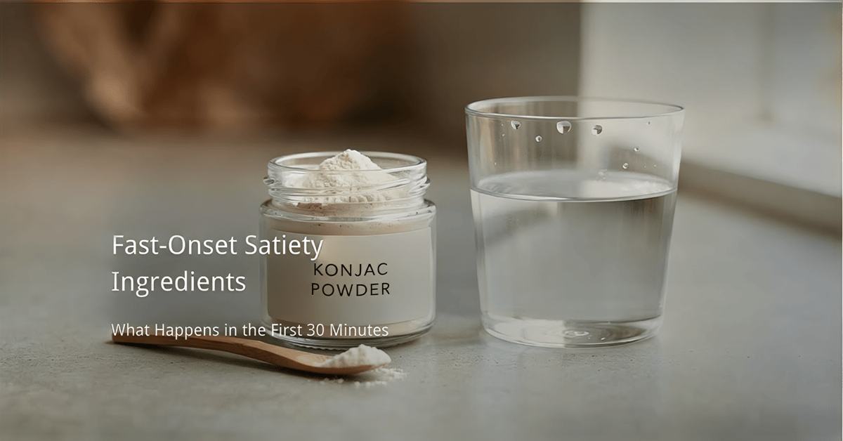 fast-onset satiety ingredients glucomannan powder sample