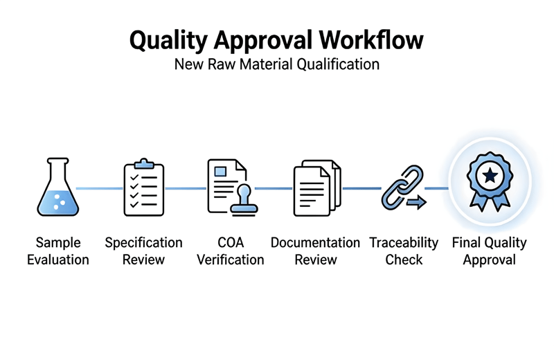 COA for Raw Materials supplier qualification and quality approval workflow