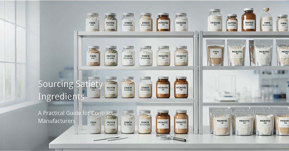 sourcing satiety ingredients for contract manufacturing