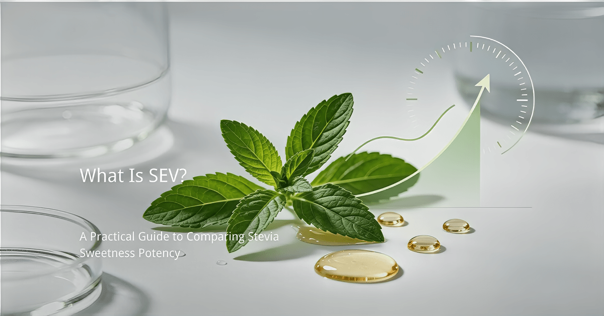 stevia sweetness potency SEV comparison - Placement: Top of article, featured image