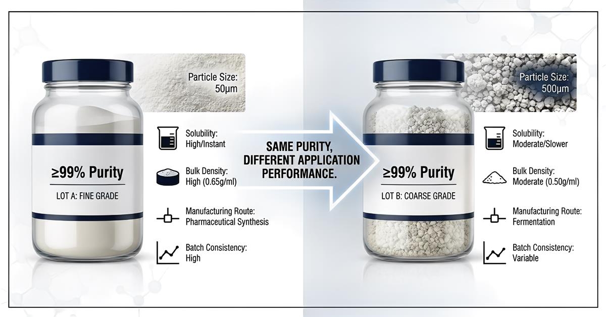 Amino Acid Quality beyond 99% purity