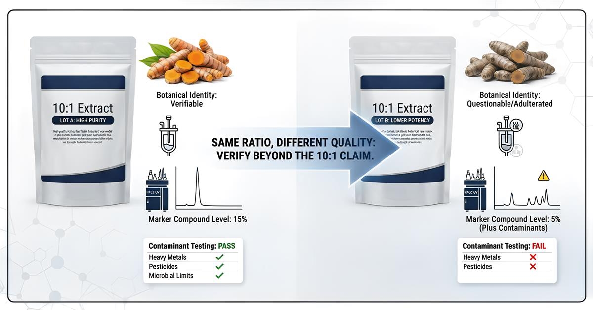 Botanical Extract Quality cannot be defined by a 10:1 extract ratio alone