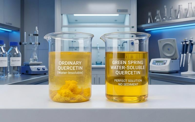 Quercetin solubility and formulation compatibility testing